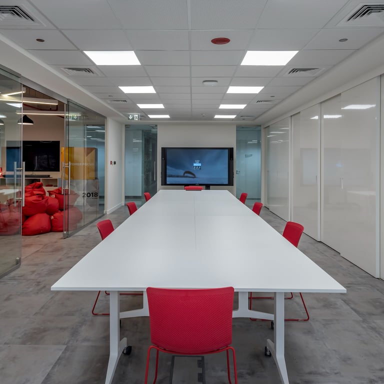 Suspended gypsum ceiling project by Fovero UAE