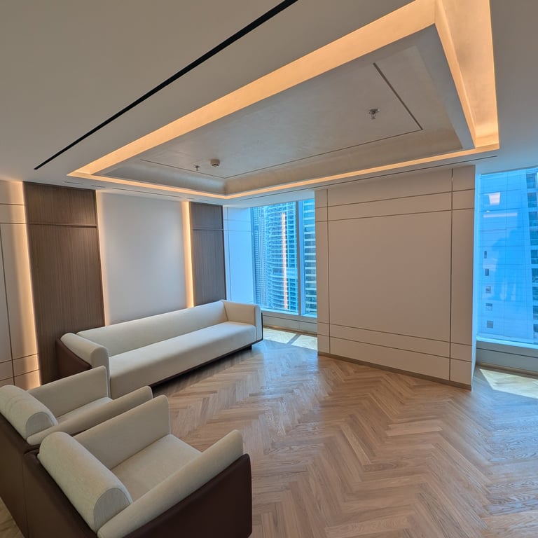 Commercial fit-out and gypsum works by Fovero Dubai