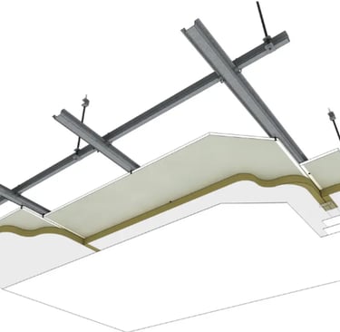 Suspended gypsum and acoustic ceiling installation UAE